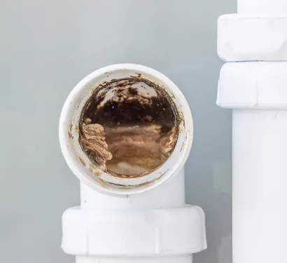 Plumber clearing a clogged drain in a Tempe home