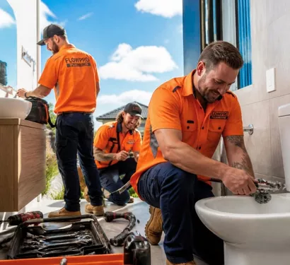 Completed kitchen plumbing repair job in Tempe