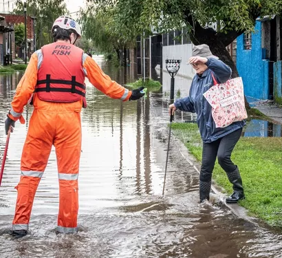 Emergency flood cleanup crew working in Tempe