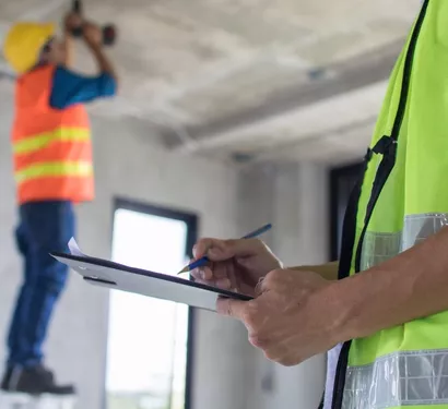Technician checking pipes during an inspection in Tempe